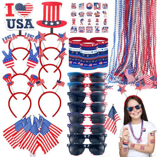 PLOUGVI 4th of July headbands for parade-ready patriotism