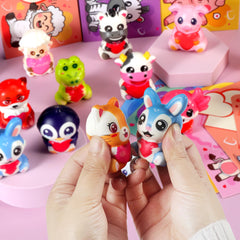 PLOUGVI monkey heart squishy toy for party giveaways and focus aid.