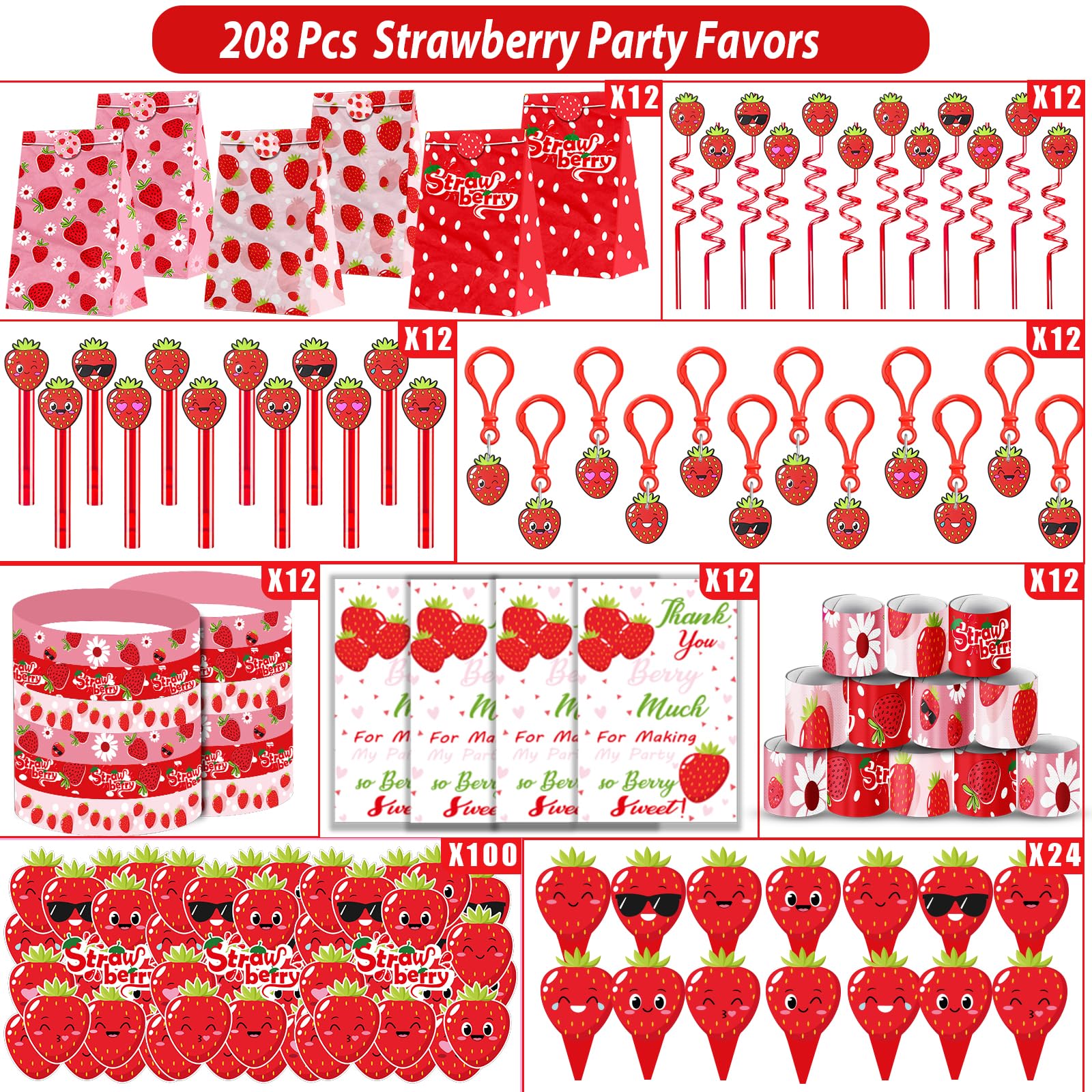 PLOUGVI strawberry straws provide kid-friendly sipping fun.