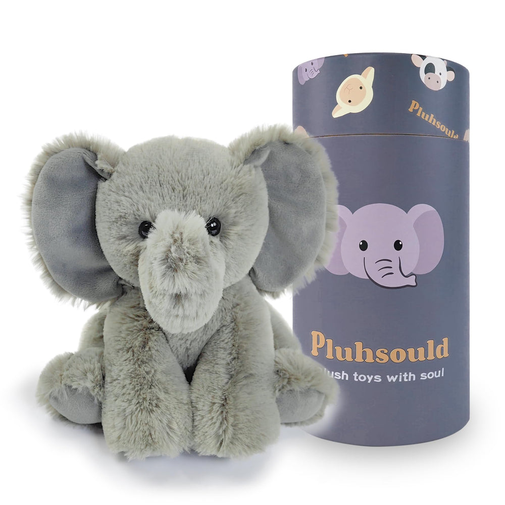 Pluhsould 8-inch elephant plush design, adds adorable decor touch for bedrooms and shelves