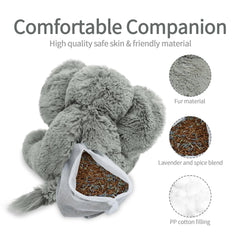 Pluhsould elephant plush serves as versatile bedroom, living room or nursery decor