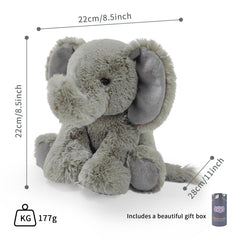 Pluhsould elephant plush with ultra-soft long fur for comforting snuggles