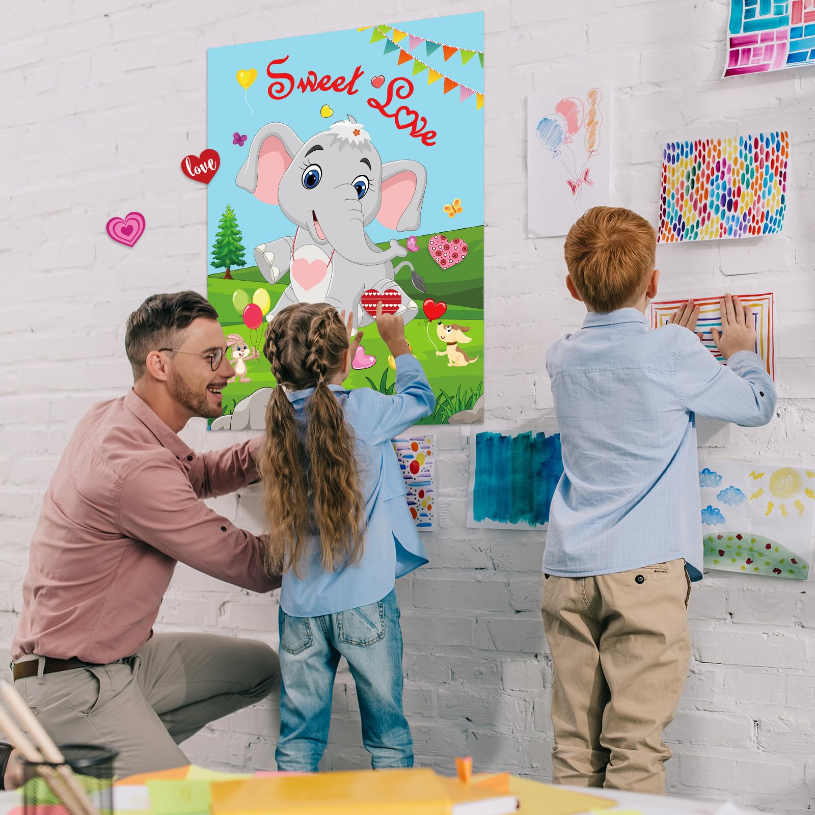 PLULON dot sticker sheet – self-adhesive markers to place the elephant accurately