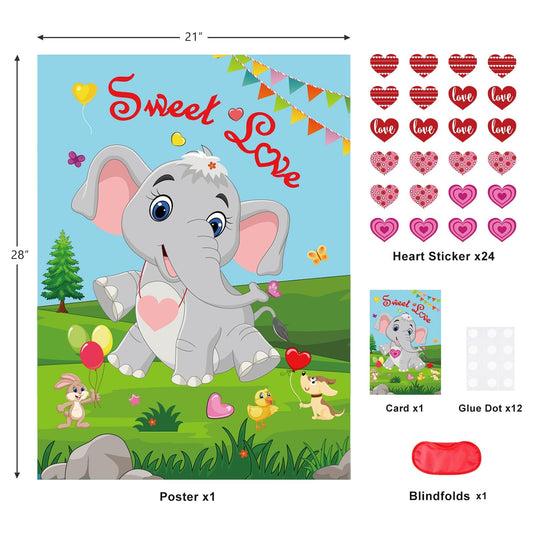 PLULON elephant card preview for classroom Valentine activity setup