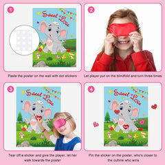 PLULON heart stickers pack – colorful hearts for easy participation