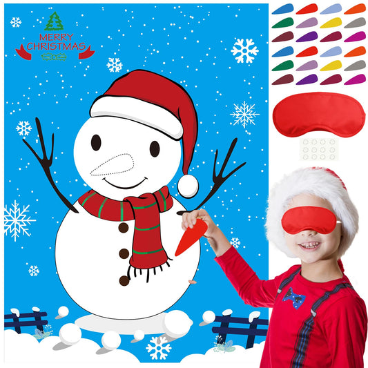 PLULON snowman poster backdrop for festive party games