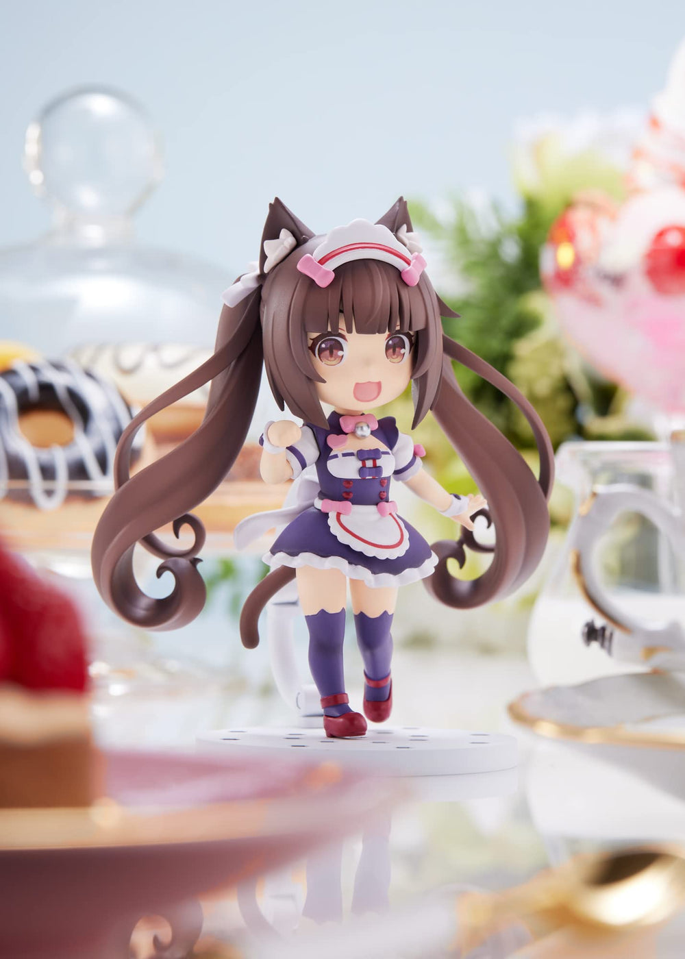 Plum Nekopara Chocola display-ready figure on a shelf