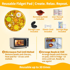 PLUMIA skin-picking fidget pad at desk for discreet focus and distraction