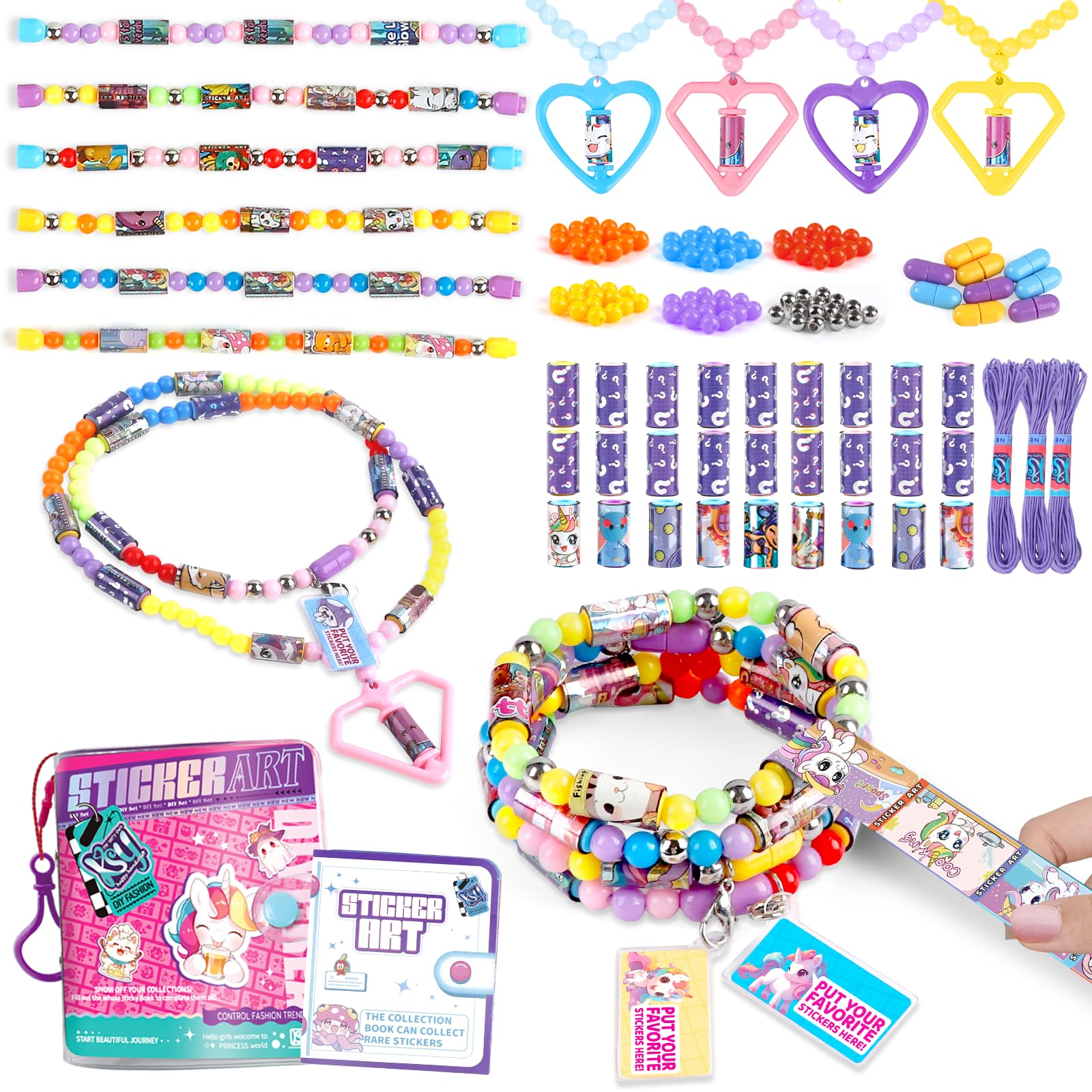 Plunack sticker bracelet kit for kids, ready for DIY bracelet projects and sharing.