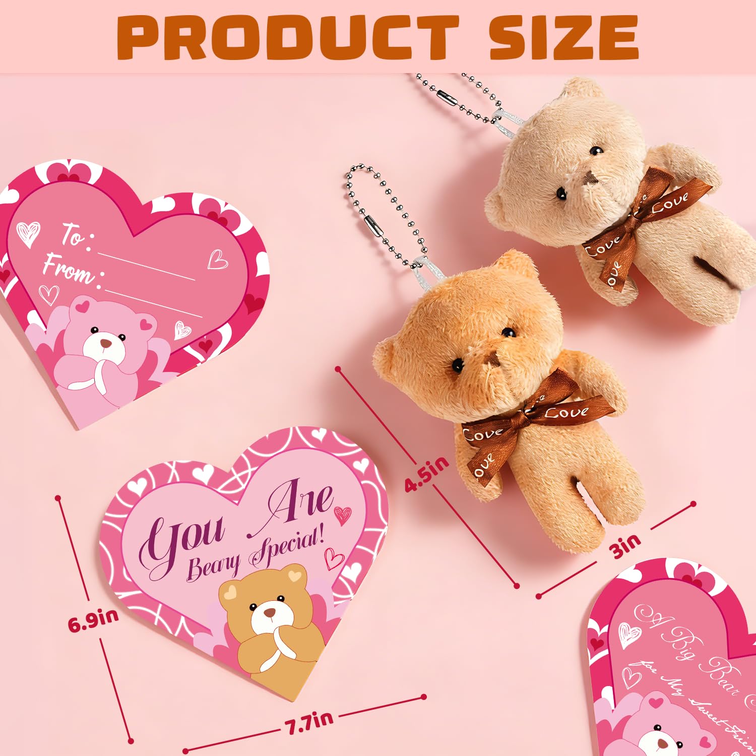 Plunack Valentines bear with bow for adorable display.