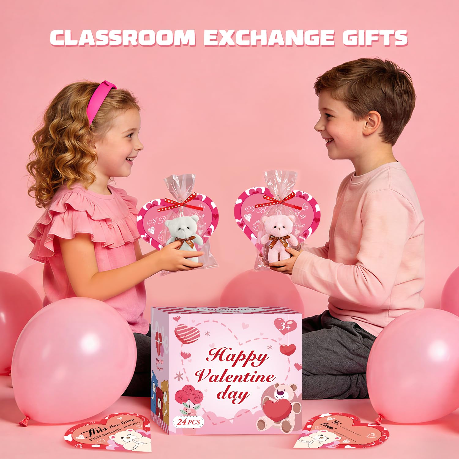 Plunack Valentines classroom favors kit for celebrations and exchanges.