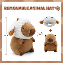Plupiapio Capybara plush panda hat adds a playful storytelling element.
