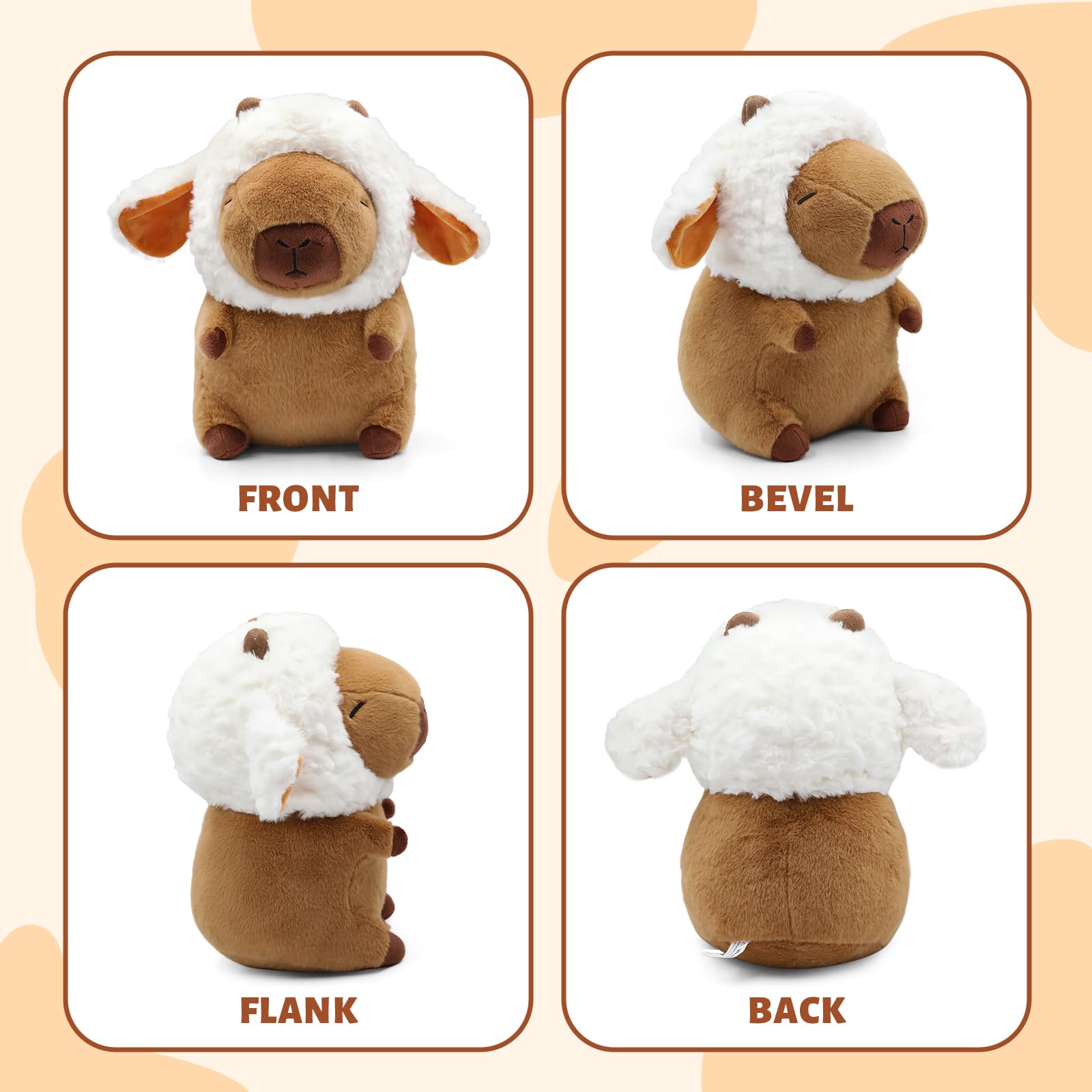 Plupiapio Capybara plush with removable panda hat invites imaginative play.