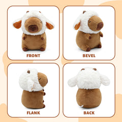 Plupiapio Capybara plush with removable panda hat invites imaginative play.