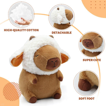 Plupiapio Capybara plush soft fabric provides gentle snuggling and comfort.