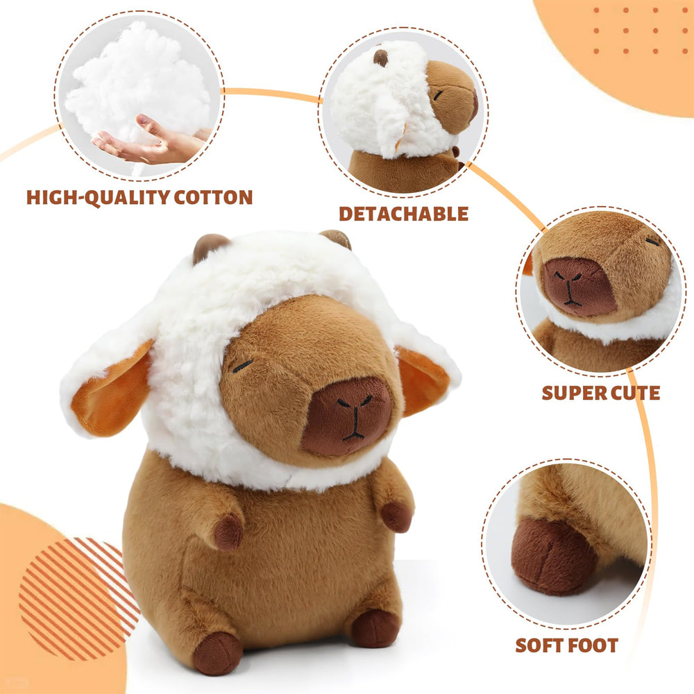 Plupiapio Capybara plush soft fabric provides gentle snuggling and comfort.