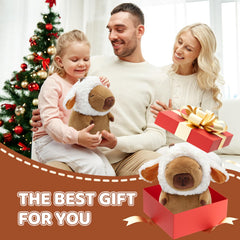 Plupiapio Capybara plush vacuum-packed for easy gifting and quick setup.