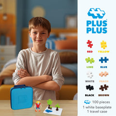 Plus Plus 100 colorful pieces enable open-ended 3D and mosaic builds