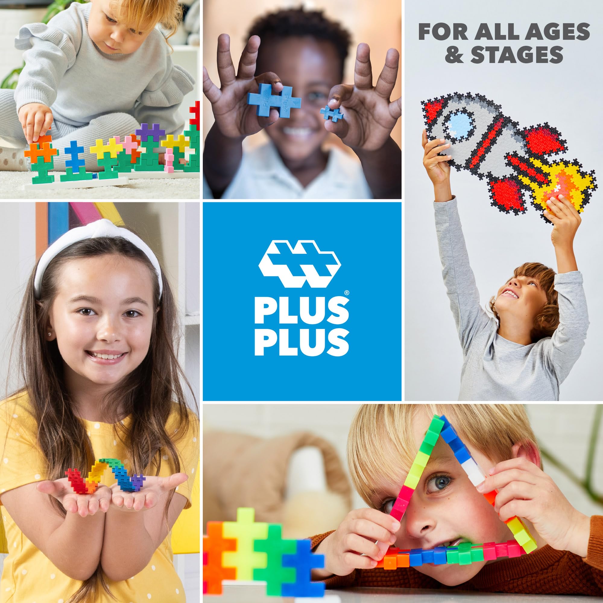 PLUS PLUS 3D stack designs encourage multidimensional thinking.
