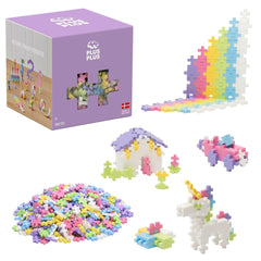 PLUS PLUS 600-piece pastel set shown for mosaic and 3D builds
