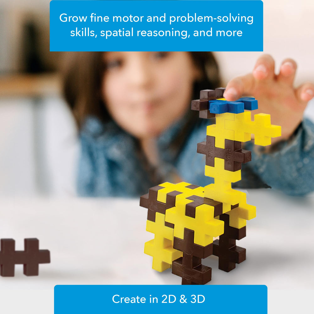 PLUS PLUS Big on-the-go building set supports travel-friendly play and quiet time.