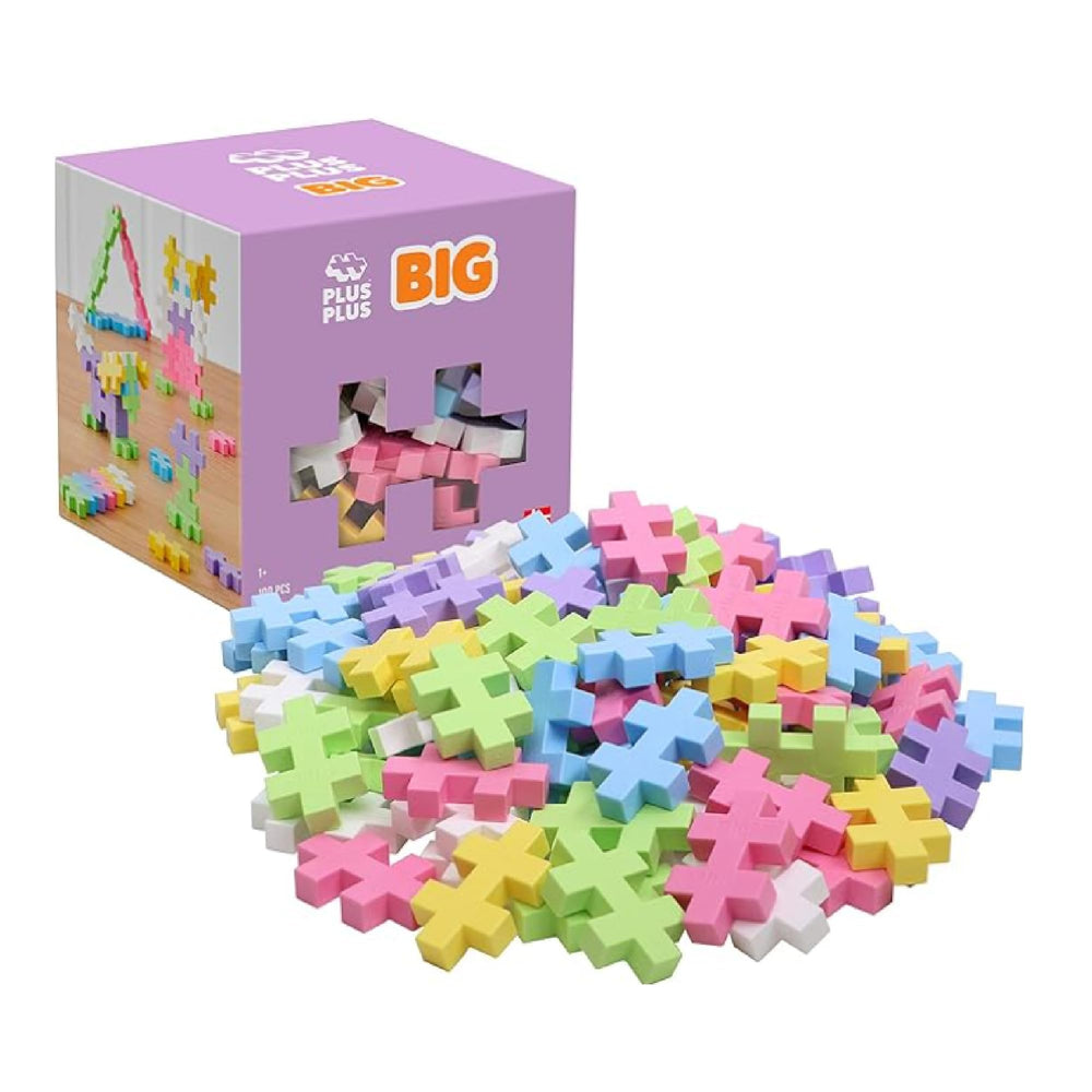 PLUS PLUS Big open play set pastel pieces for colorful mosaics and 3D builds