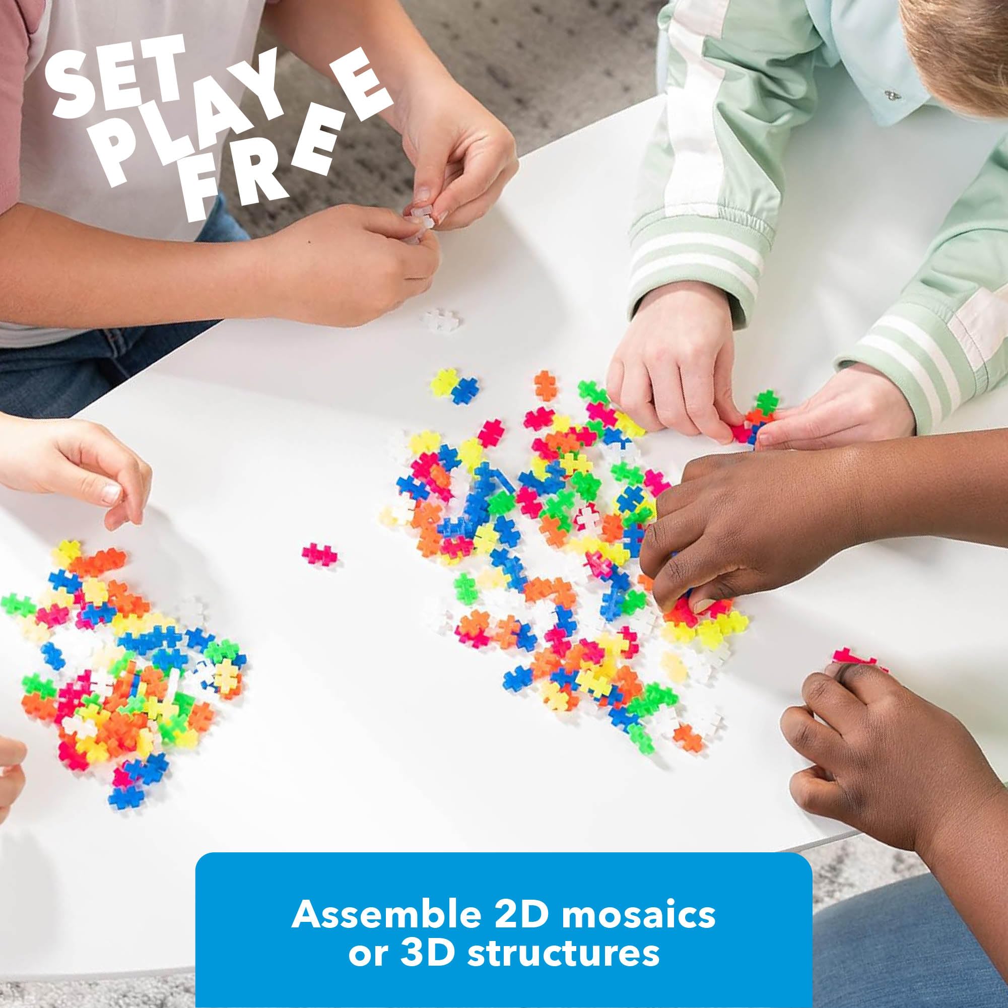 PLUS PLUS BPA-free and phthalate-free plastics ensure trusted, kid-friendly construction toys.