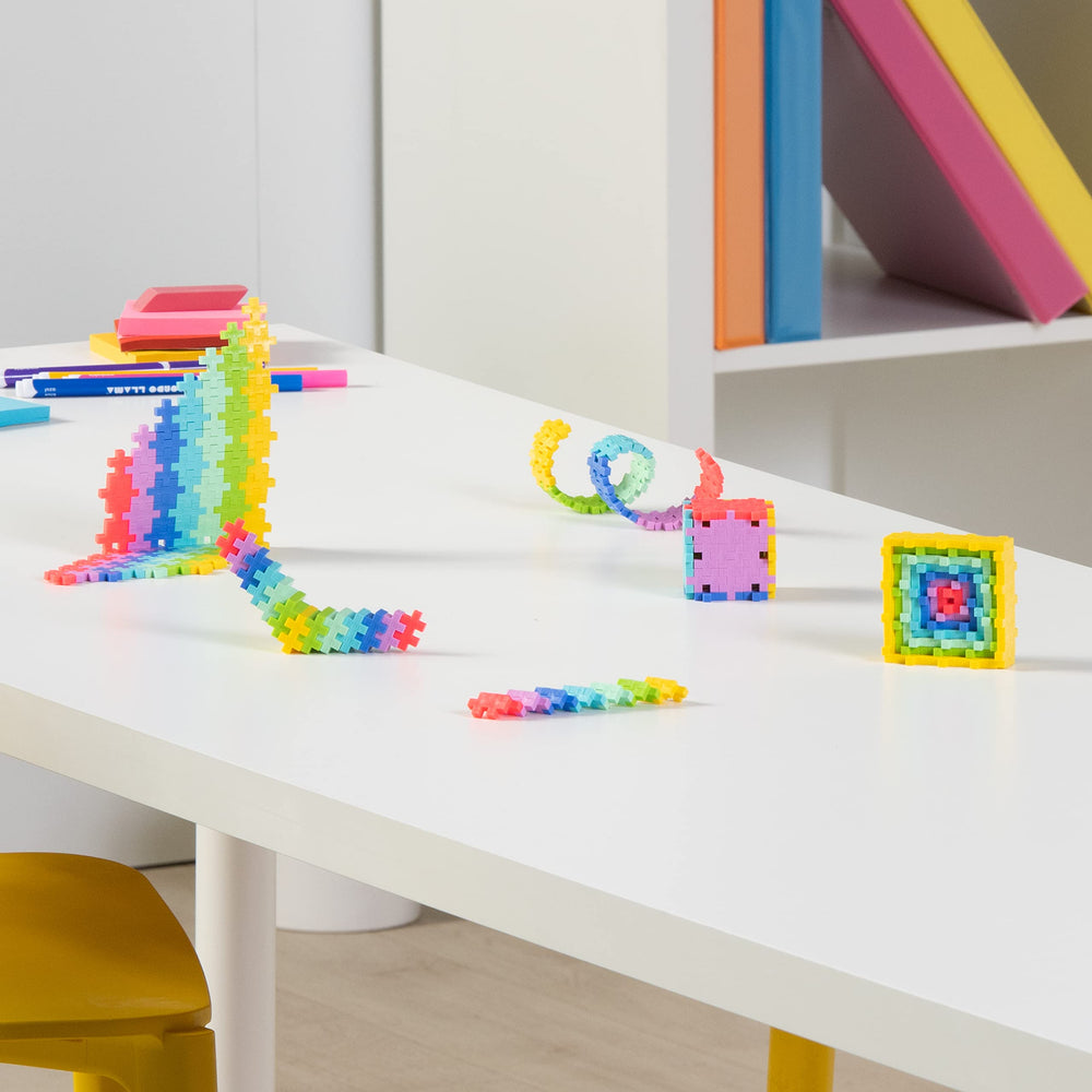 PLUS PLUS bright colors spark tactile exploration and color mixing.