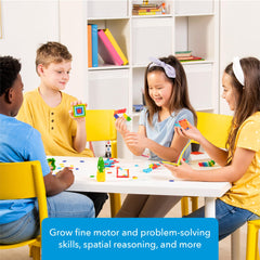 Plus Plus building idea guide booklet sparks step-by-step design ideas