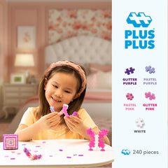 PLUS PLUS building idea guide booklet inspires kids to plan colorful 2D and 3D projects.