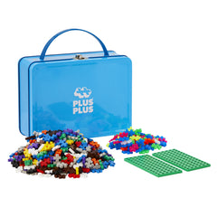 PLUS PLUS building set metal suitcase for portable open-ended play and storage.