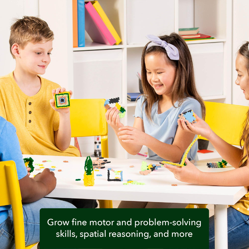 PLUS PLUS Leprechaun Mini Maker Tube assembly guide demonstrates easy steps