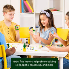 PLUS PLUS Leprechaun Mini Maker Tube assembly guide demonstrates easy steps