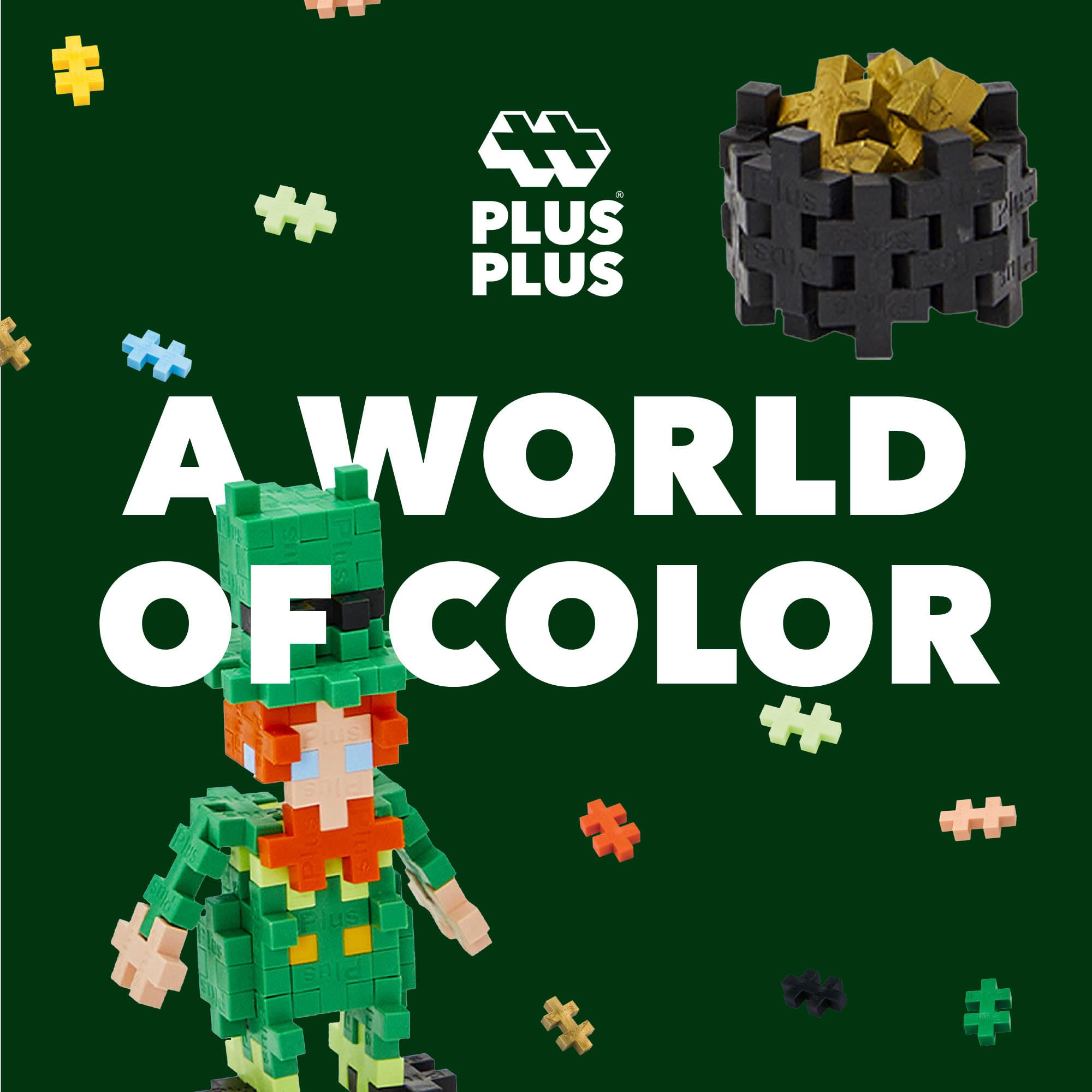PLUS PLUS Leprechaun Mini Maker Tube step-by-step instruction helps beginners