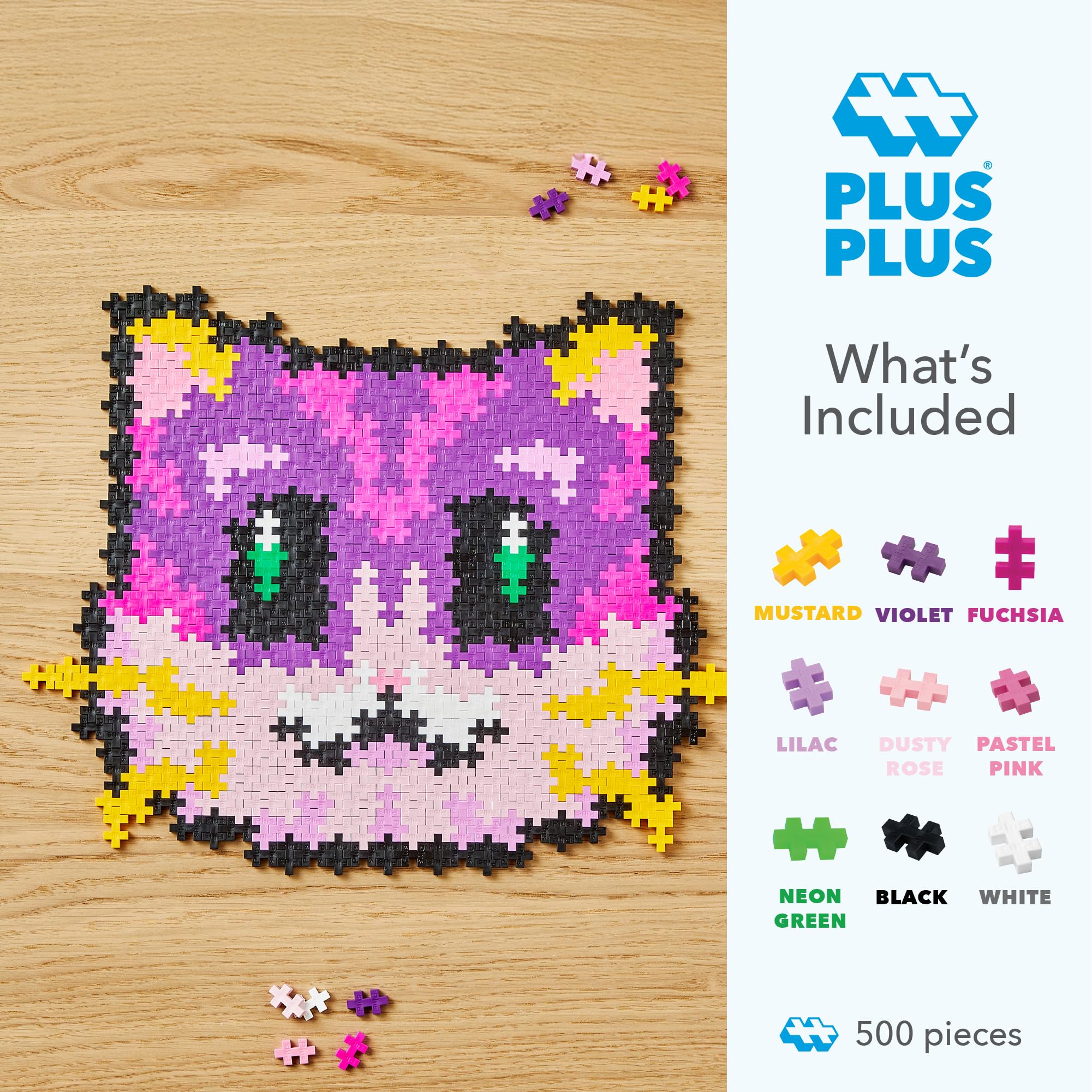 Plus Plus Puzzle by Number 3D pixel art build encourages creativity without glue
