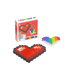 Plus Plus Puzzle by Number Hearts assembly promotes fine motor skills with colorful interlocking blocks.