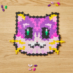 Plus Plus Puzzle by Number 500-piece kitten display-ready mosaic using numbered colors