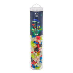 Plus Plus travel-friendly tube enables building on the go.