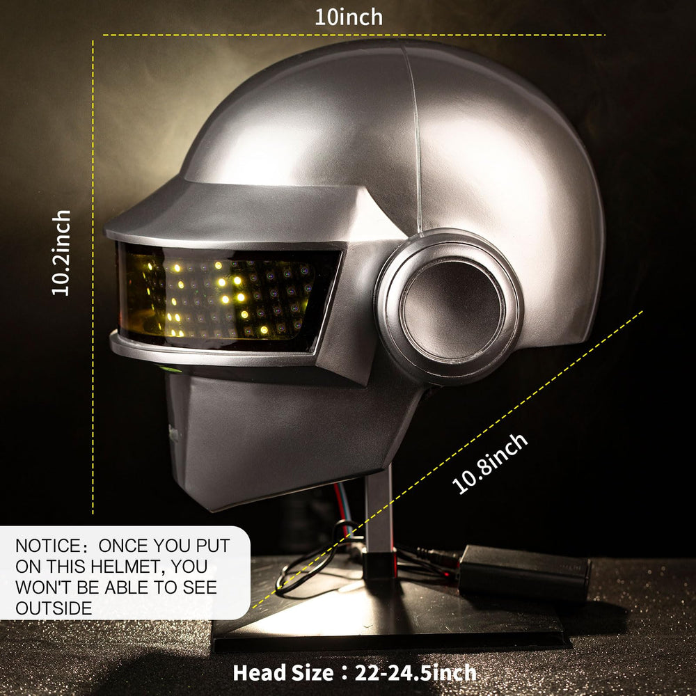 Pluscraft Deluxe Punk Helmet top view highlighting head size fit for adults