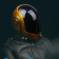 Pluscraft Deluxe Thomas Guy helmet worn in cosplay pose
