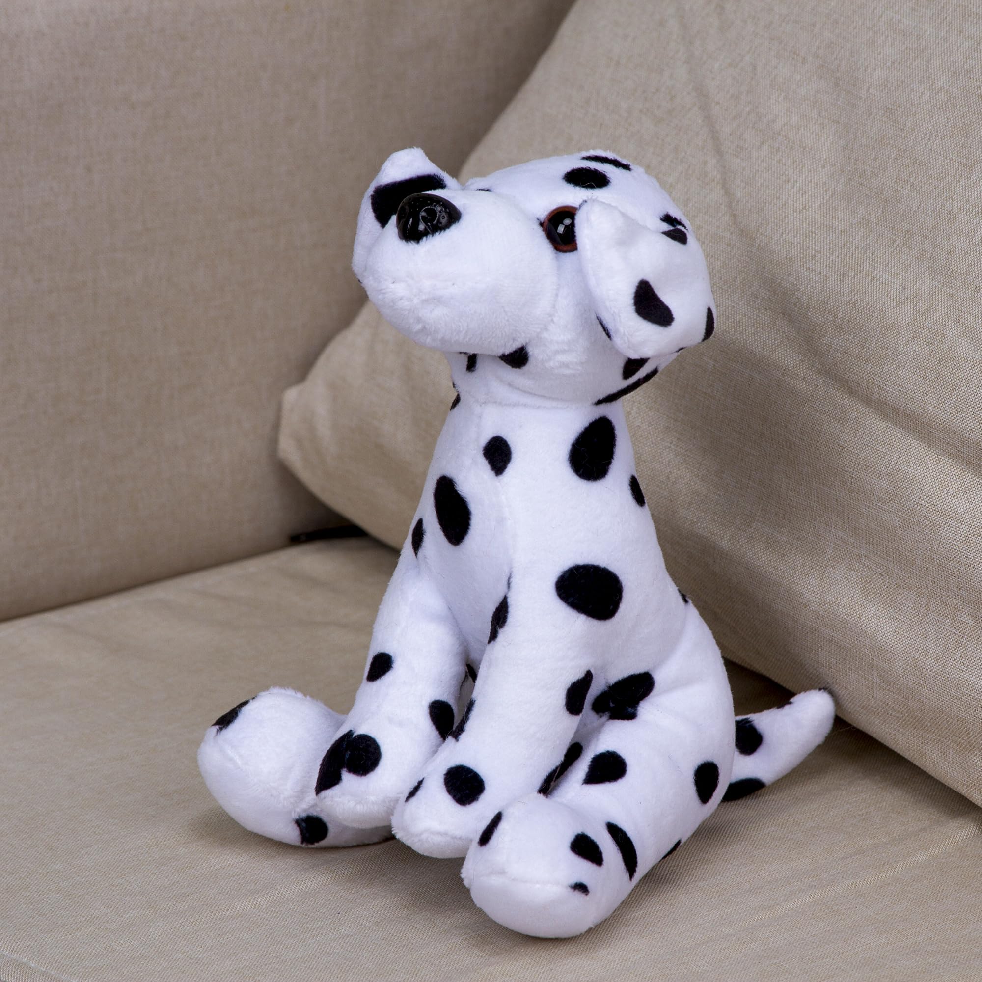 Back view of Plushland Pawpal Dalmatian 8-inch plush with secure stitching