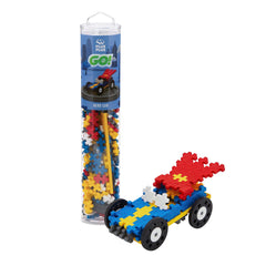 PLUS PLUS Color Cars Tube shows vibrant pieces for creative play on the go.