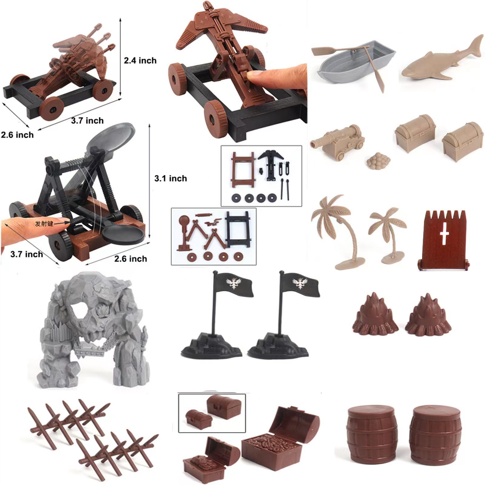 Plustopoy catapult assembly in the castle set for hands-on learning and fun
