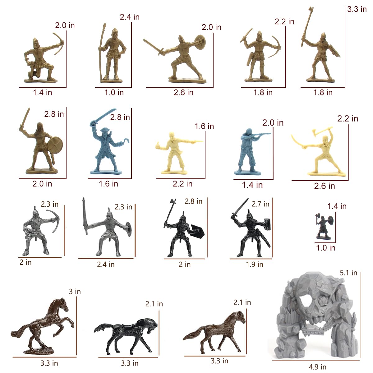 Plustopoy horses and cavalry figures for dynamic battle storytelling