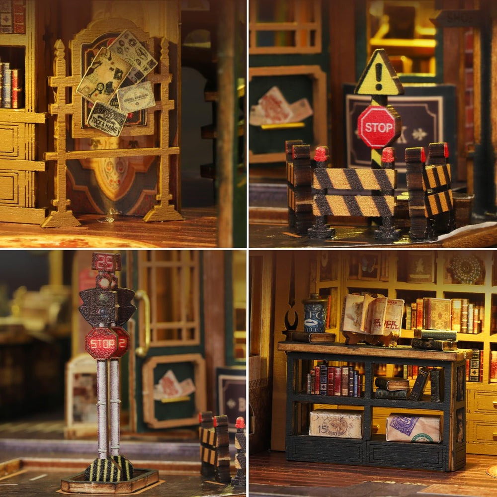 Plustopoy miniature house parts show precise wooden craftsmanship