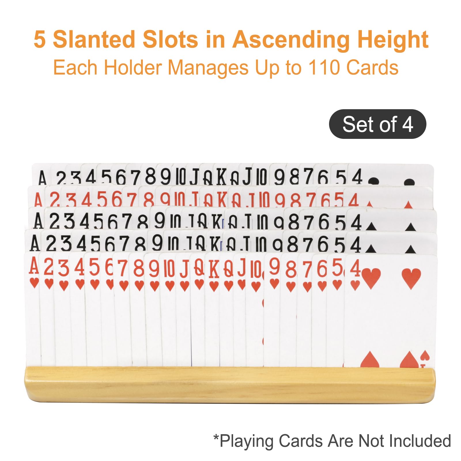 Plusvivo Canasta and Bridge ready card holder shown in use