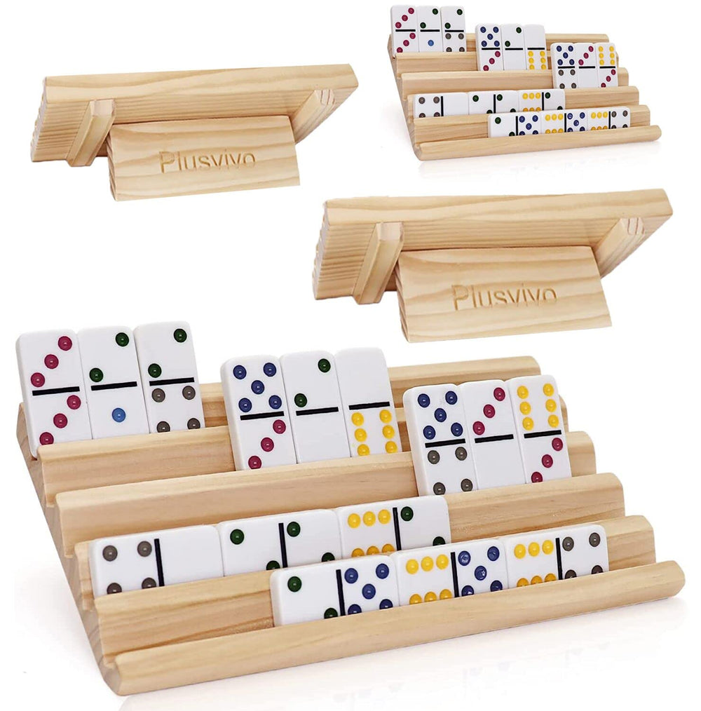 Plusvivo domino racks with stand for clear tile checks.