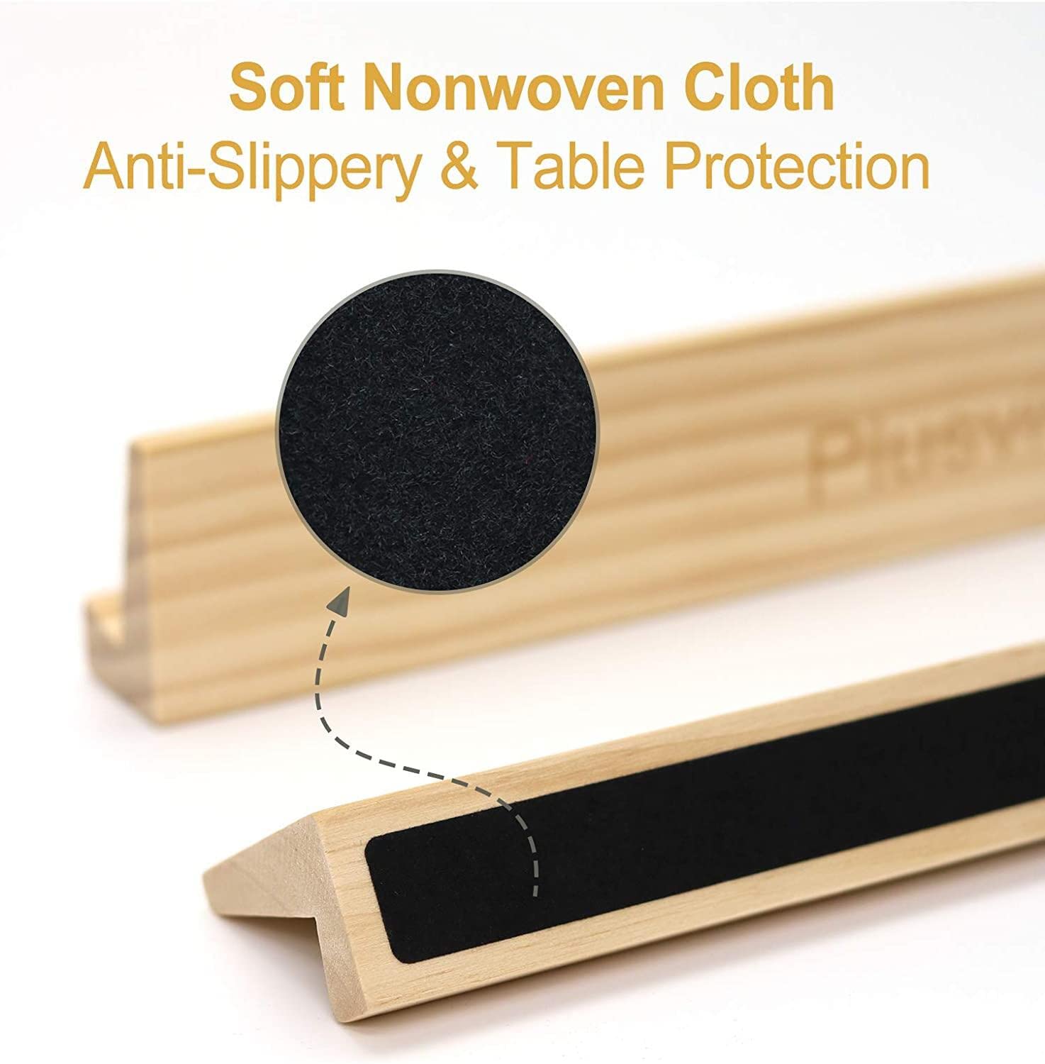 Plusvivo pine domino trays with soft felt bottom protecting table surface