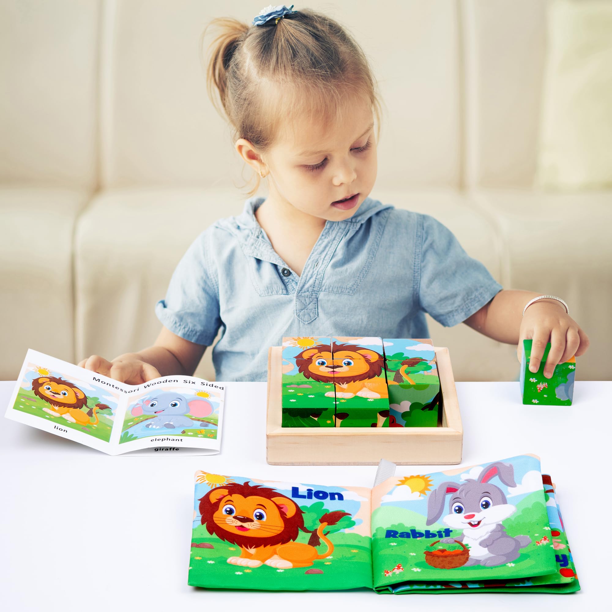 PlusYARD cloth book included for tactile reading moments