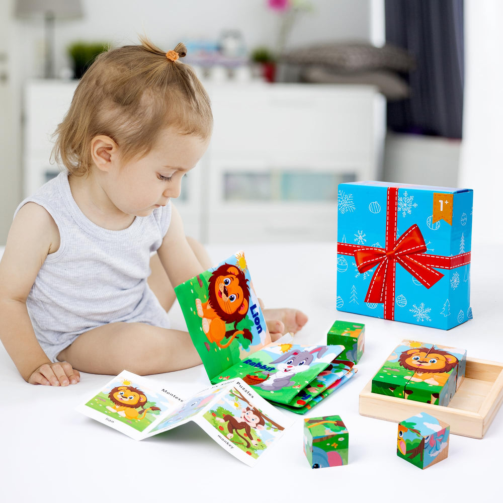 PlusYARD 6-in-1 Montessori-style toy ready for screen-free learning